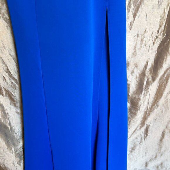 NWT! Beautiful Emerald Sunday Blue Maxi Formal Zipper Dress ~Thick Straps ~Sz. L - Picture 8 of 15